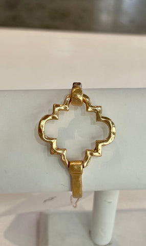 Hammered Metal Quatrefoil Bracelet