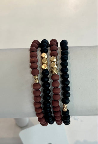 Burgundy Bliss Bracelet Set