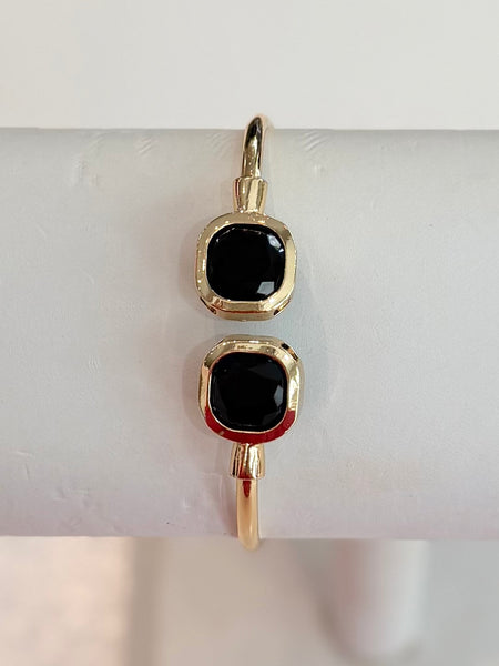 Crystal Dreams Cuff Bracelet - Black