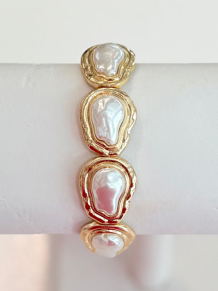 Coastal Pearl Bracelet - Gold