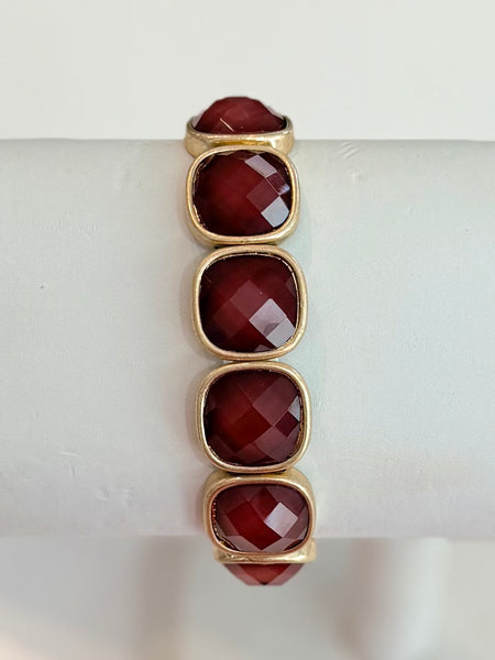 Modern Edge Bracelet - Burgundy