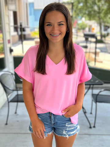 Blush & Bashful Satin Top