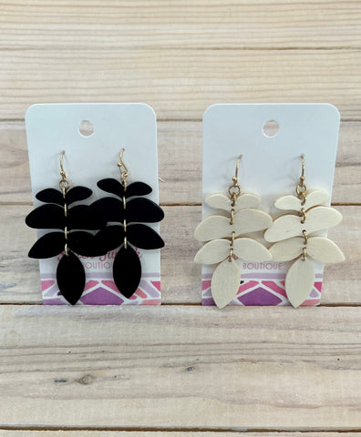 Wooden Harmony Linked Earrings