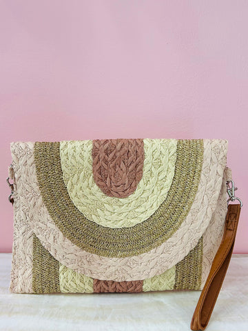 Woven Neutrals Clutch & Crossbody Bag