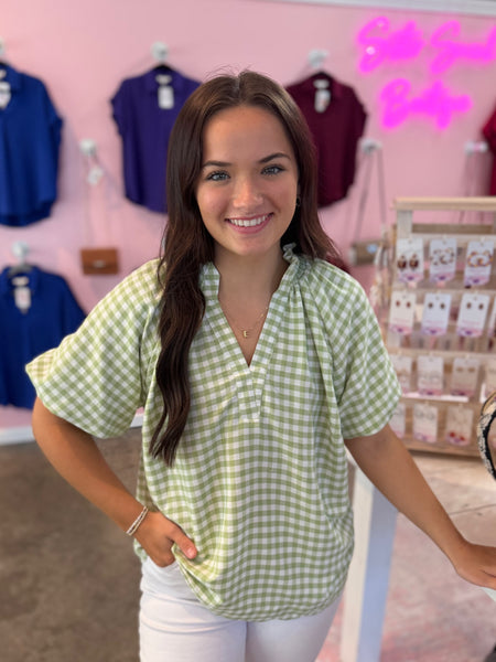 Picnic Date Blouse - Sage