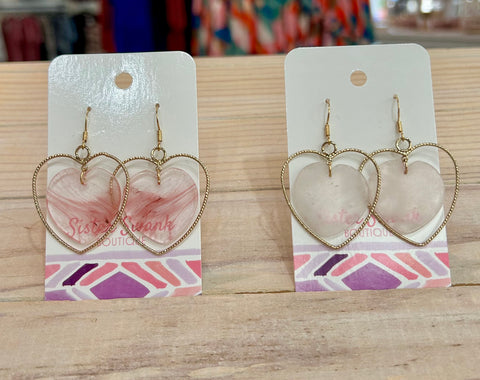 Heart Drop Earrings