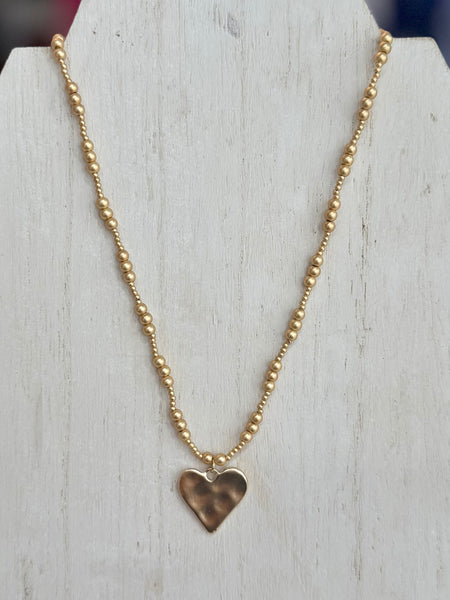 Little Love Beaded Necklace - Gold