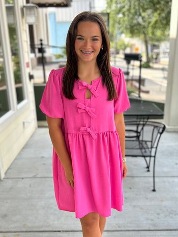 Bow Babe Dress - Pink