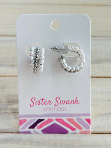 Coastal Chic Hoops - Silver