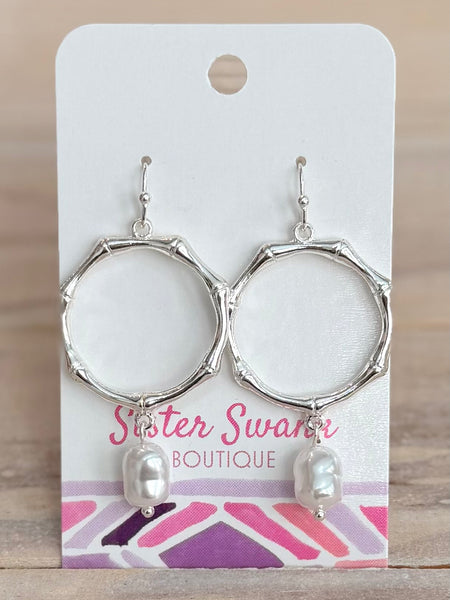 Pearl Coast Drop Earrings - Silver
