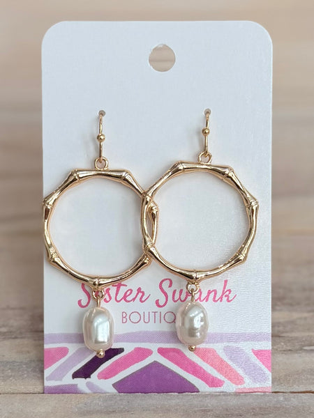 Pearl Coast Drop Earrings - Gold