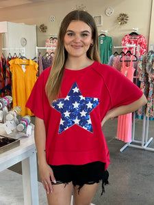 Party in the USA Top - Red