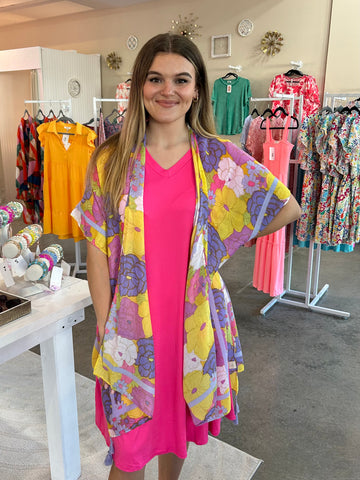 With The Girls Kimono - Lavender