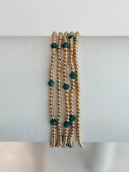 Sweet Little Stack Bracelets - Green