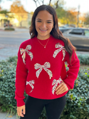 Tinsel & Cheer Sweater - Red
