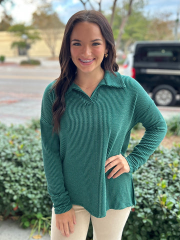 Weekend Ease Top - Green