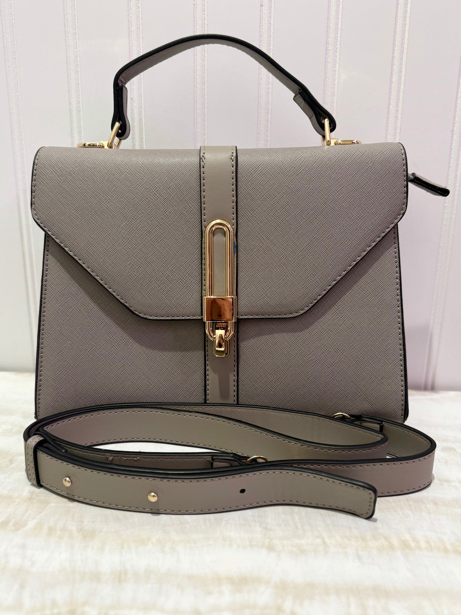 The Lock & Love Purse - Grey