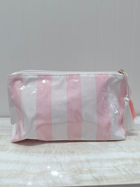Pretty Stripe Pouch - Pink