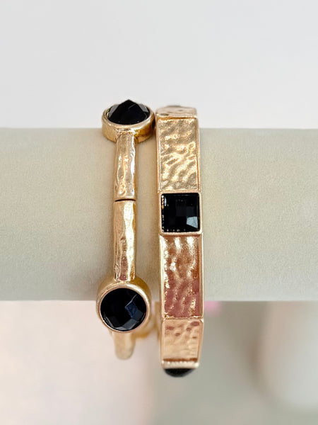 Pretty Little Bangle Set - Black
