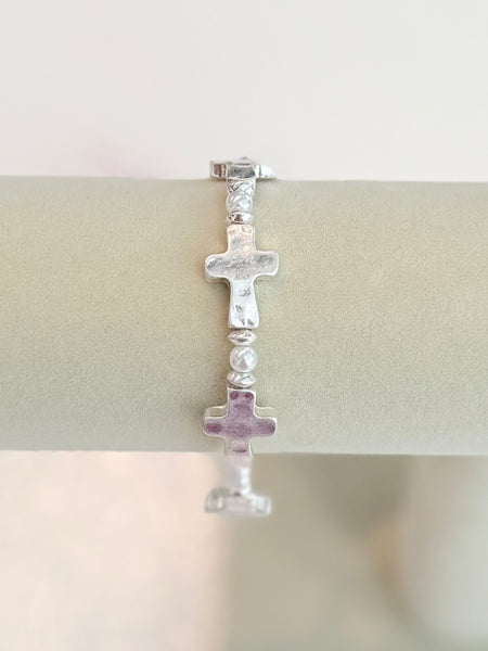 Pearl Blessings Bracelet - Silver