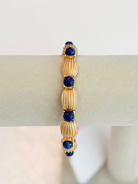 Dome Detail Bangle - Blue
