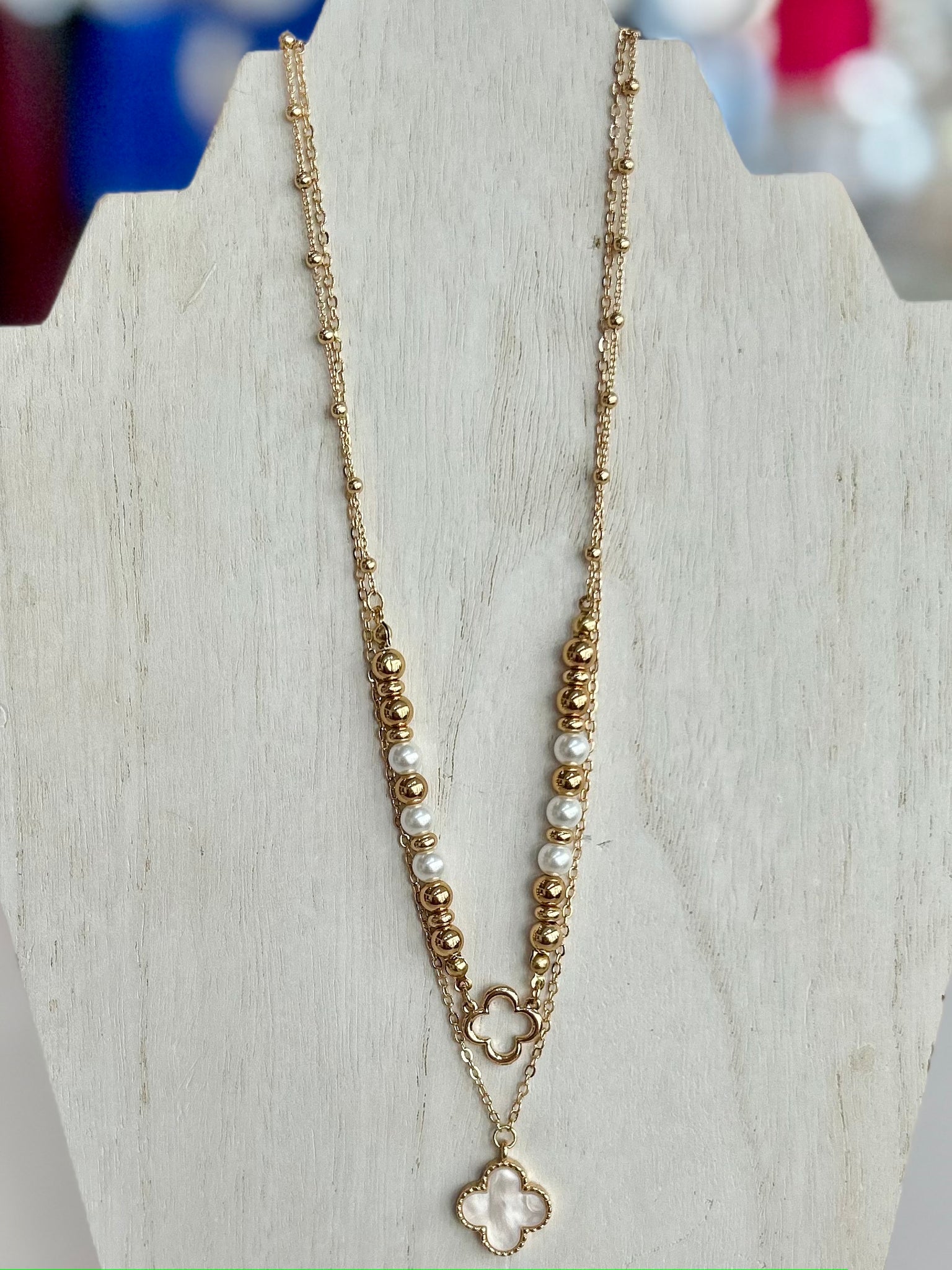 Layered Chain Link Necklace - Gold