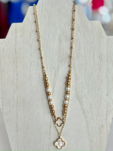 Layered Chain Link Necklace - Gold