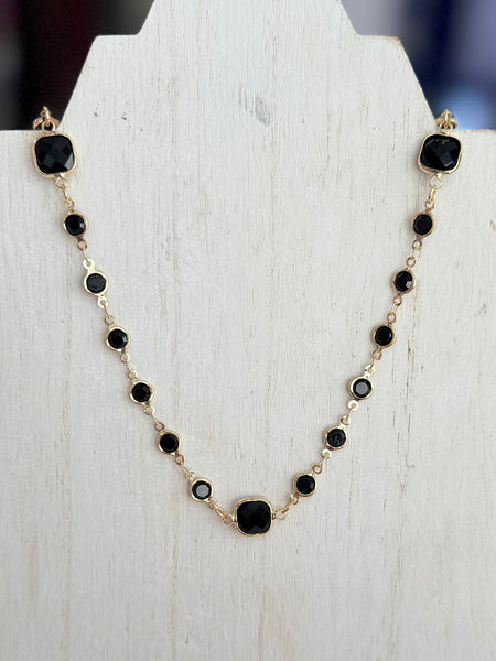 Endless Sparkle Necklace - Black
