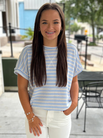 Lilly Line Top - Blue