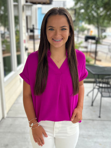 The Berry Bliss Top - Magenta