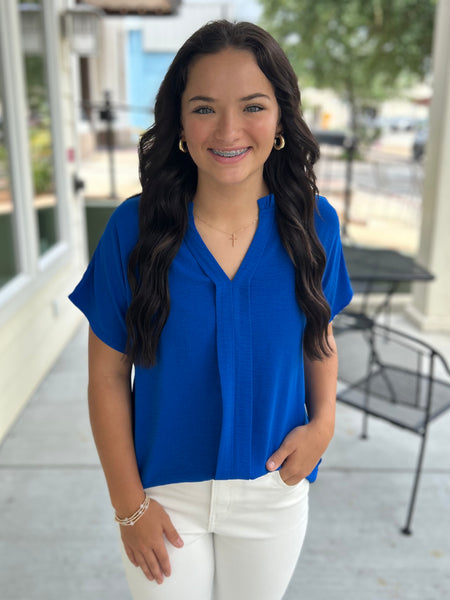 Boss Babe Blouse - Royal Blue