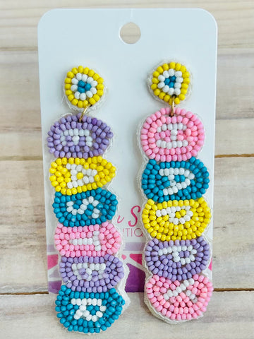 Happy Easter Pastel Drop Earrings