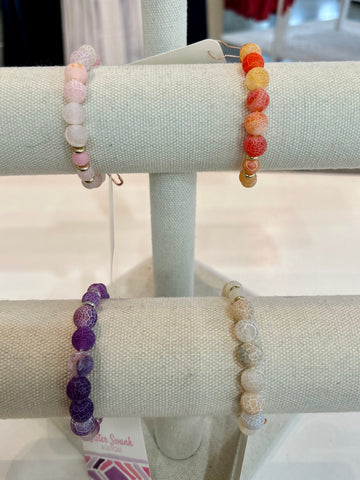 Beaded Bracelet with Crackled Detail