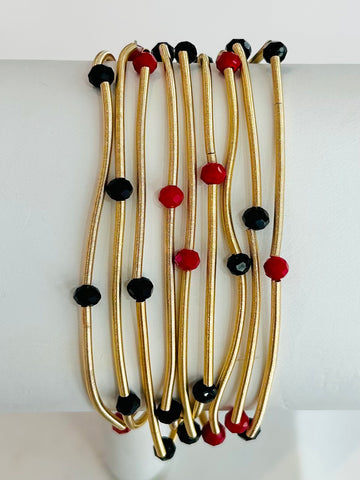 Spirit Bracelet Stack - Maroon/Black