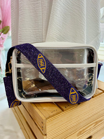 Sideline Spark Purse Strap - Purple/Yellow