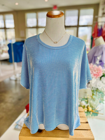 Let Them Know Top - Blue