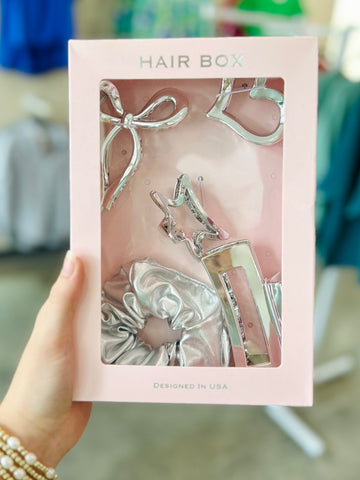 Hair Accessories Gift Box - Silver
