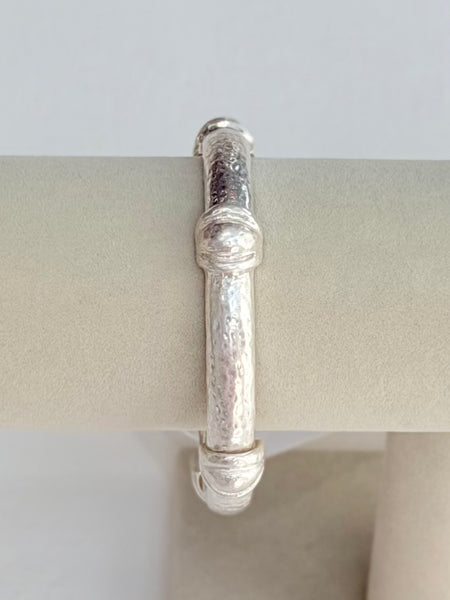 Pretty Layered Bangle - Silver