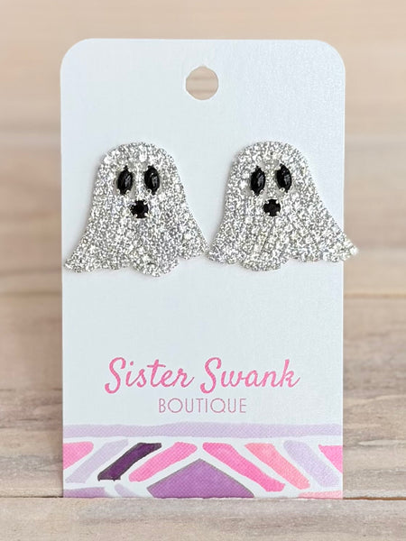 Ghostie Rhinestone Drop Earrings