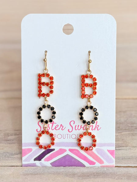 Boo Rhinestone Earrings