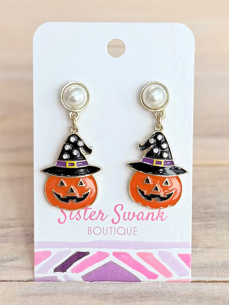 Pearl Pumpkin Earrings