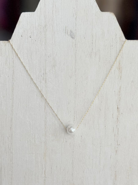 Pearl Petite Necklace - Gold