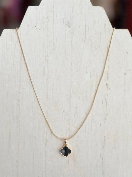 Faithfully Yours Necklace - Black