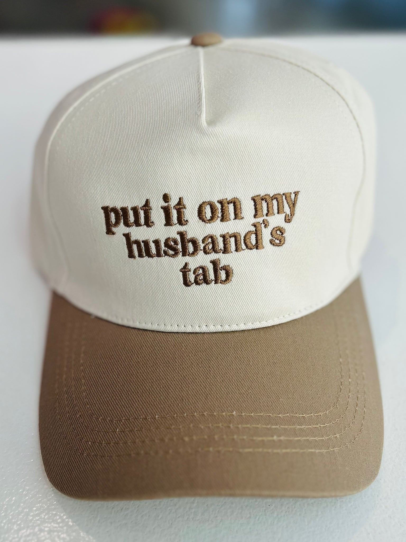 Put It On My Husband's Tab Cap - Mocha