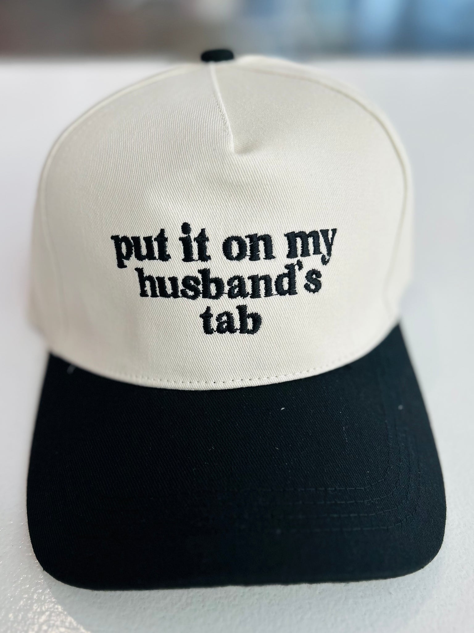 Put It On My Husband's Tab Cap - Black
