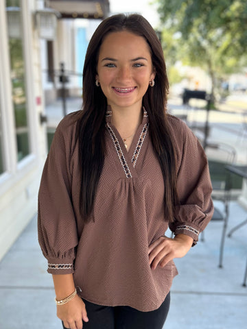 When You Know Blouse - Brown