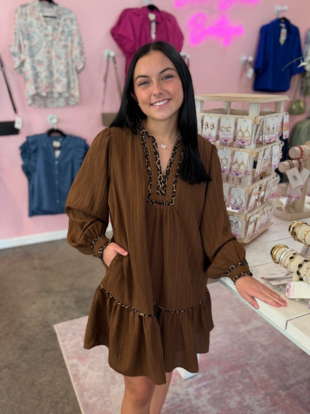 Wild About You Dress - Brown