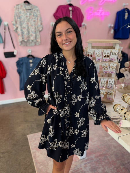 Prairie Bloom Dress - Midnight