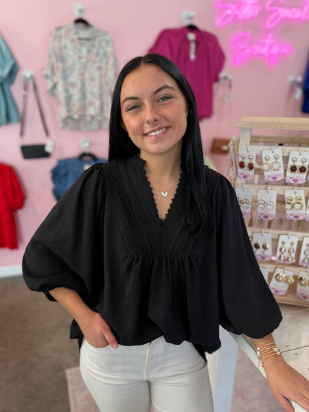 Sweet On You Blouse - Black