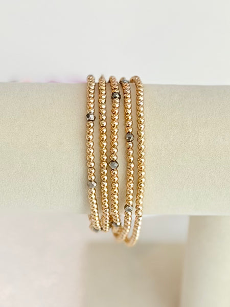 Sweet Little Stack Bracelets - Gray